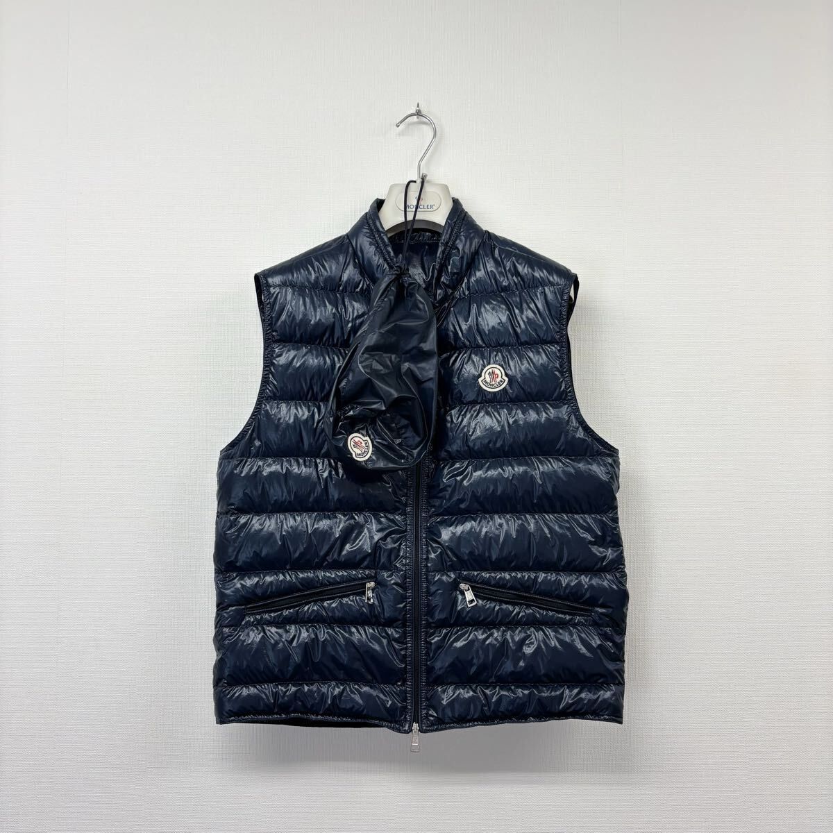 美品 MONCLER モンクレール GUI GILET ダウン ベスト DOWN VEST NAVY