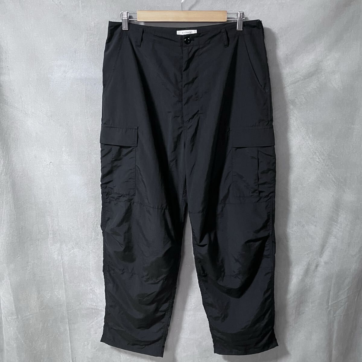 RADIALL ナイロン カーゴパンツ ブラック L RADIALL ラディアル ナイロン シャカシャカ素材 ミリタリー ワイド