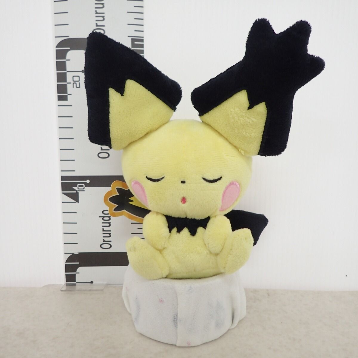 ポケモンセンター ぬいぐるみ うたたね☆ギザみみピチュー 紙タグ付き