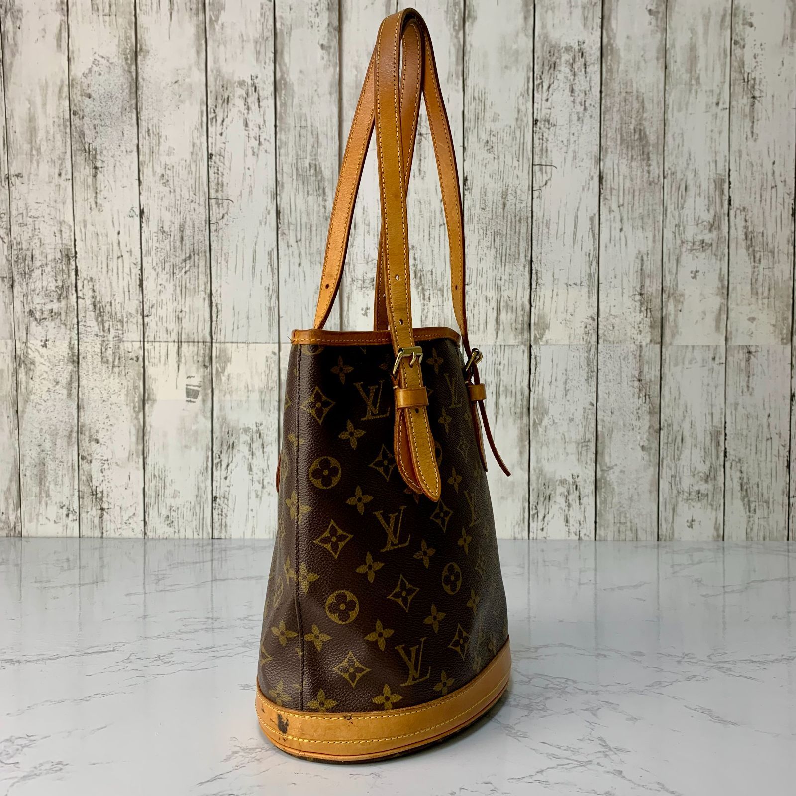 LOUIS VUITTON バケット PM モノグラム トート ショルダーバッグ
