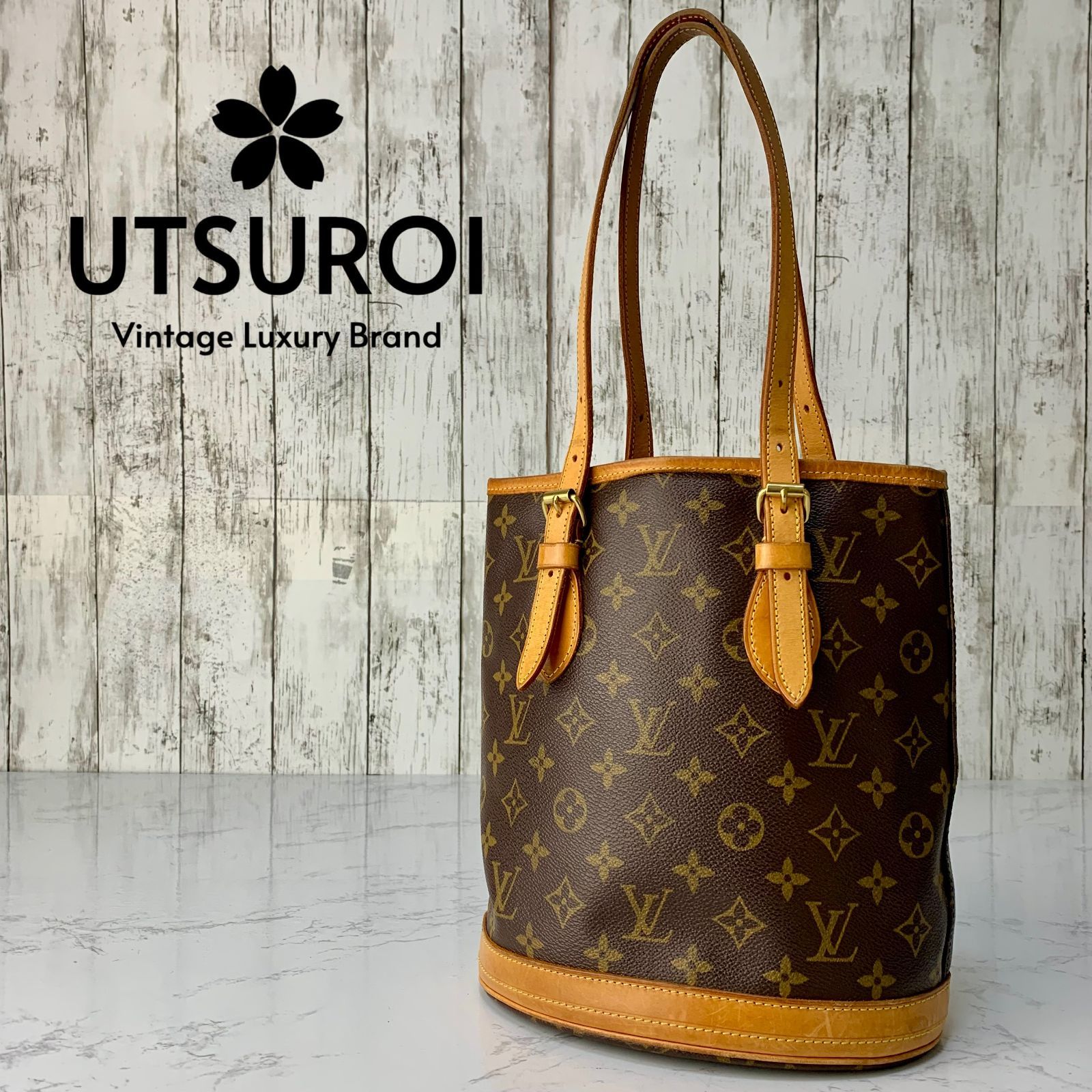 LOUIS VUITTON バケット PM モノグラム トート ショルダーバッグ