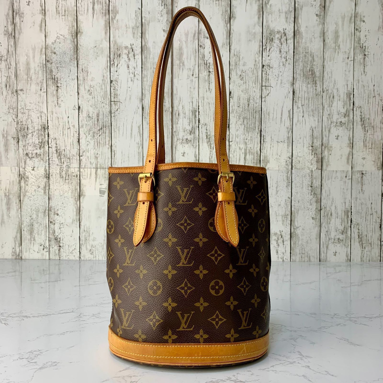 LOUIS VUITTON バケット PM モノグラム トート ショルダーバッグ 