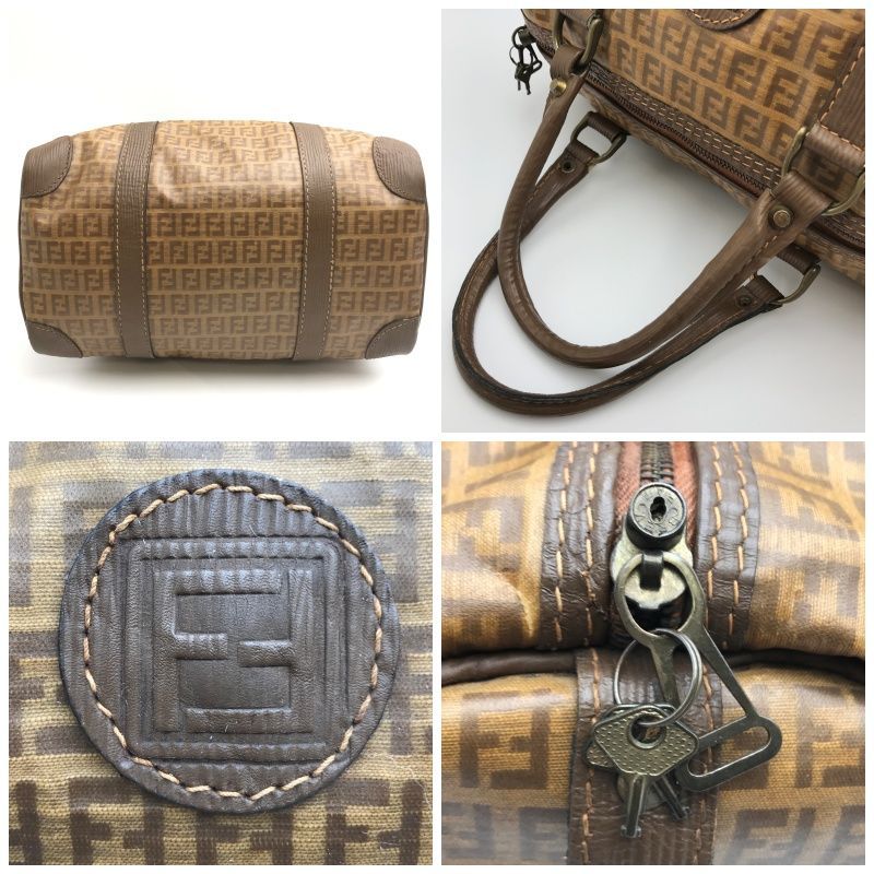 Fendi フェンディ ミニボストンバッグ ズッカ PVC ヴィンテージ 190