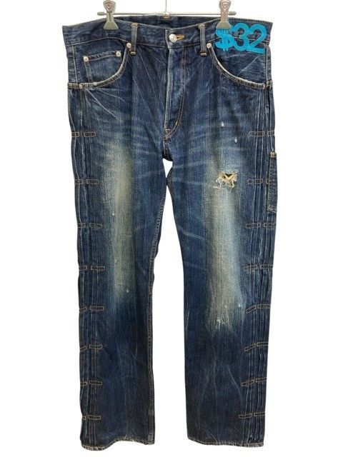 swagger スワッガー デニム パンツ 裏原 フェノメノン W32 中古・古着通販】SWAGGER (スワッガー) デニムパンツ 裏原 ブルー