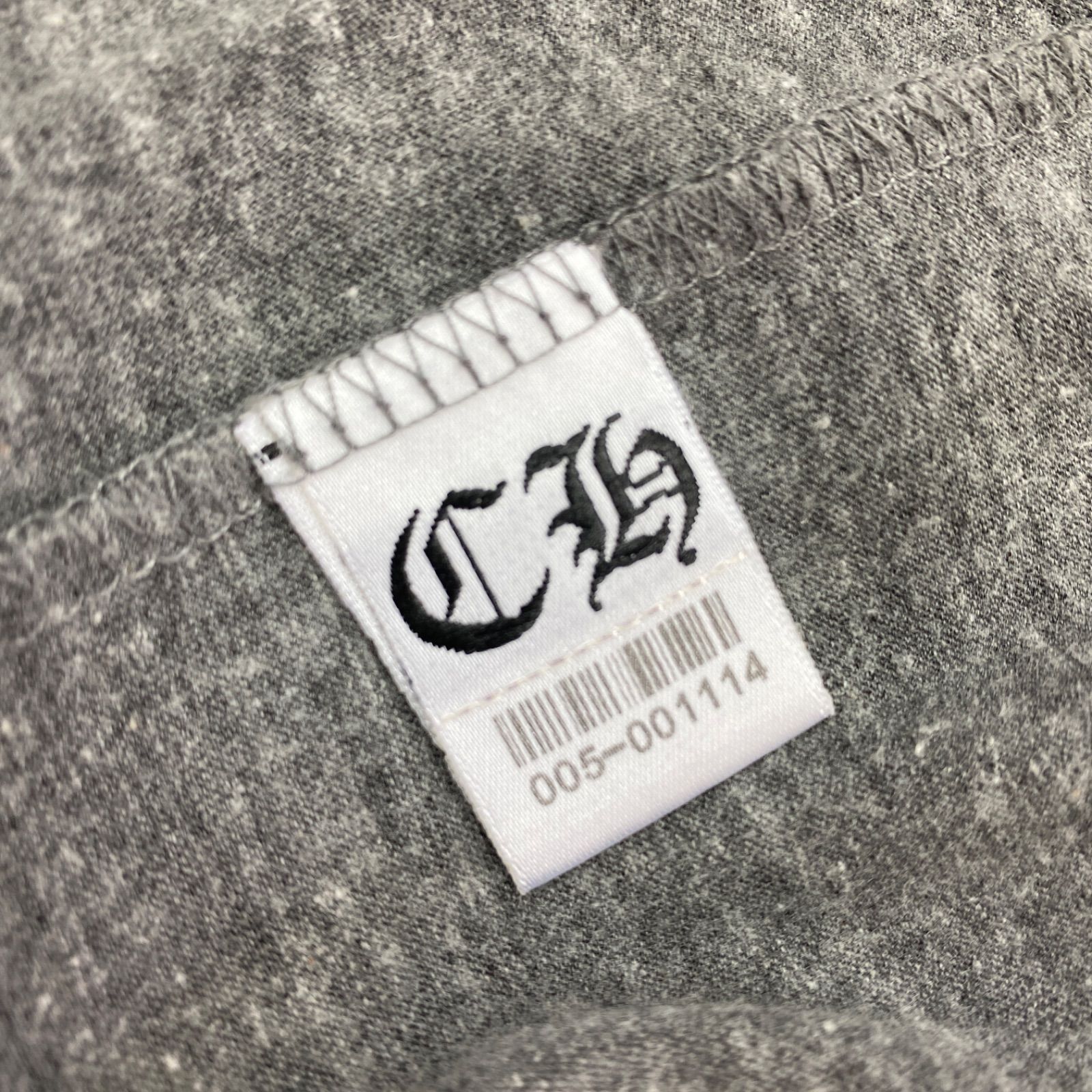 クロムハーツ メンズ Tシャツ 半袖 グレー 正規品 サイズXXL ロゴ 