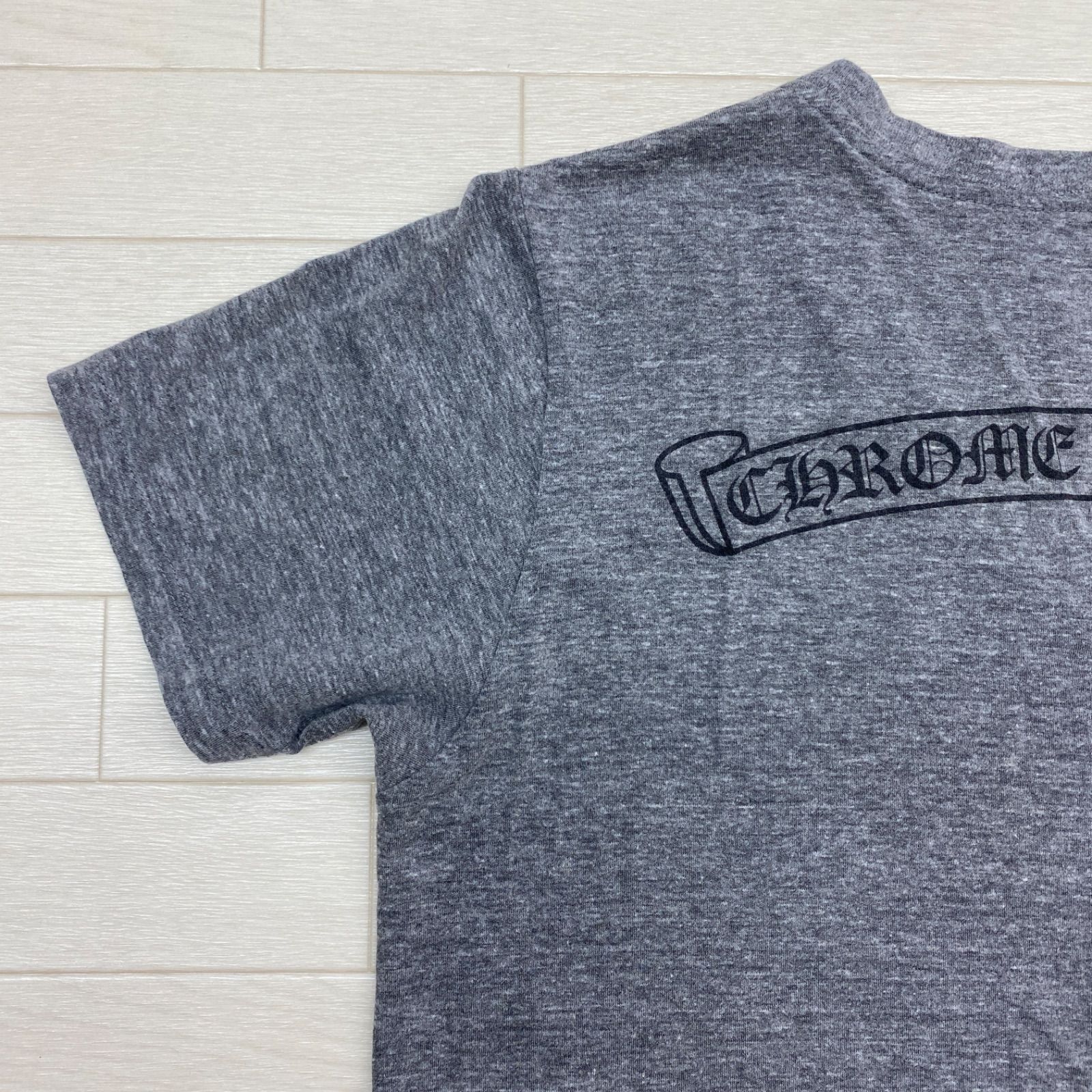 クロムハーツ メンズ Tシャツ 半袖 グレー 正規品 サイズXXL ロゴ