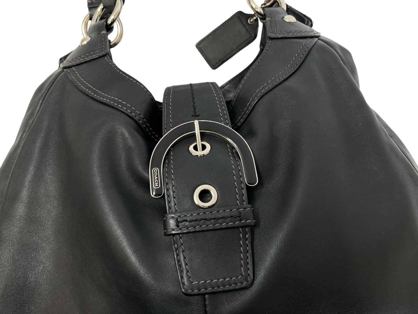 COACH コーチ　F17092 ソーホー　レザートートバッグ　肩がけ COACH コーチ ソーホー レザー ラージ ホーボー ショルダーバッグ 鞄