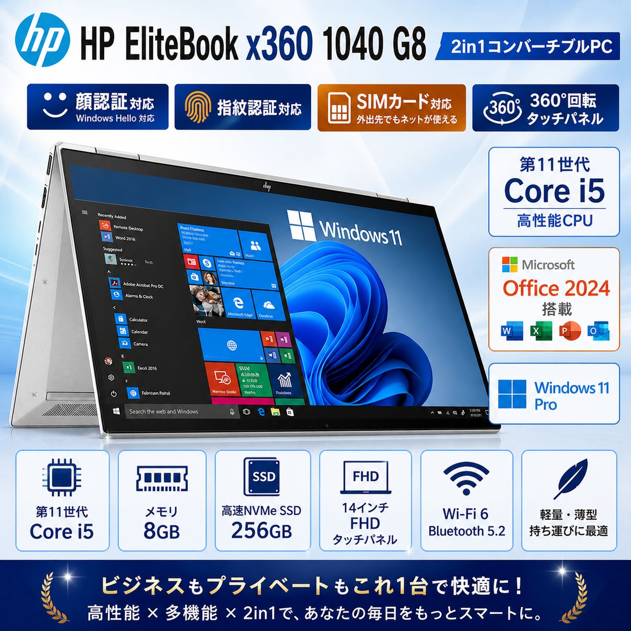 HP EliteBook x360 1040 G8 中古 LTE対応 - メルカリ