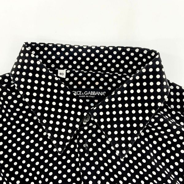 Dolce & Gabbana ドルチェアンドガッバーナ シルクシャツ 半袖 ドット