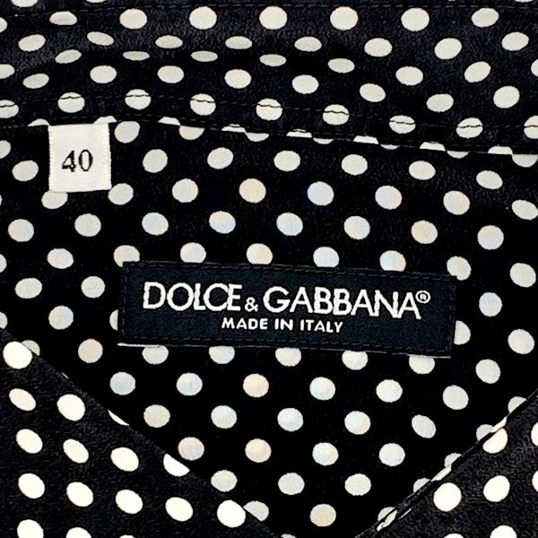 Dolce & Gabbana ドルチェアンドガッバーナ シルクシャツ 半袖 ドット