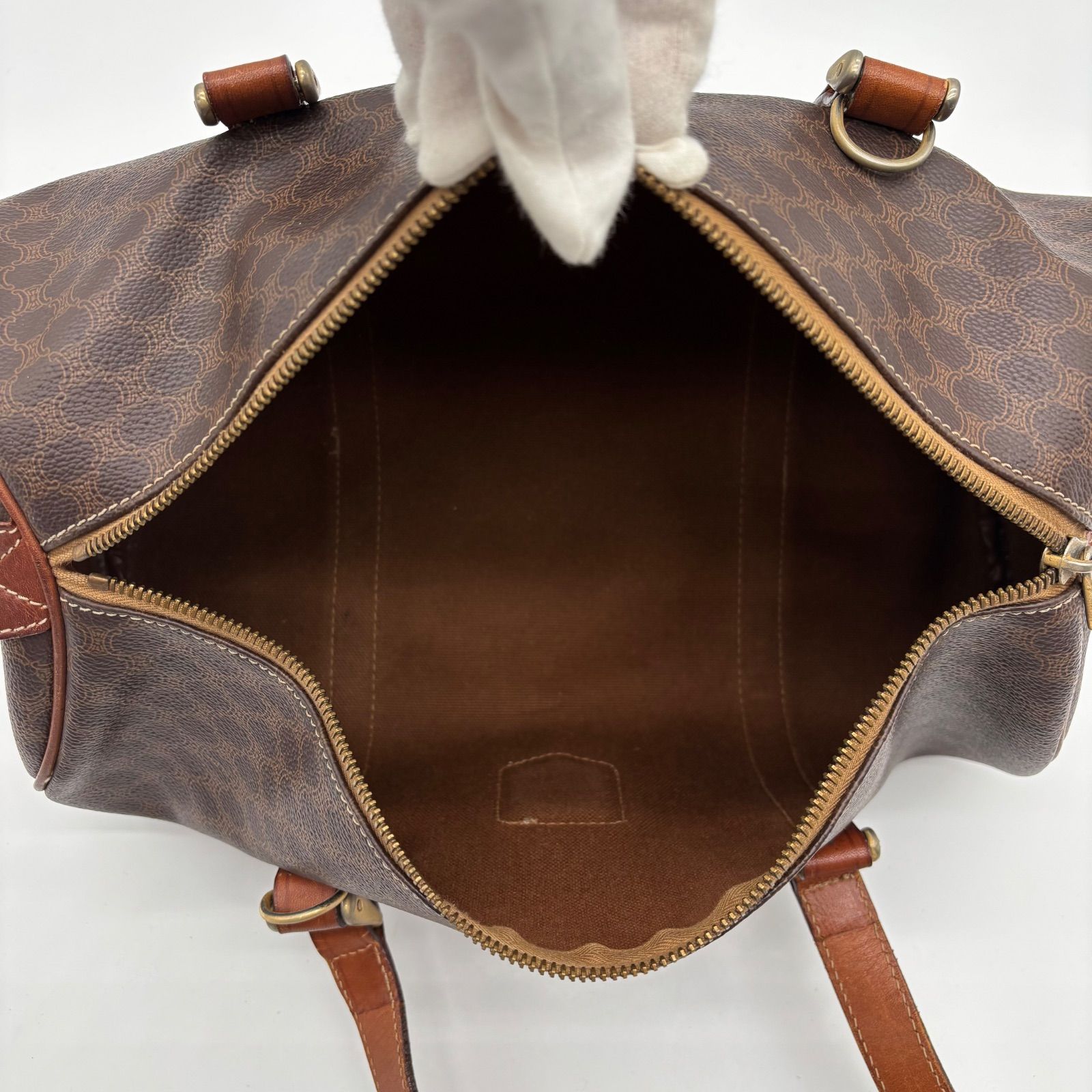 CELINE セリーヌ マカダム柄 筒形 ショルダーバッグ トートバッグ PVC 