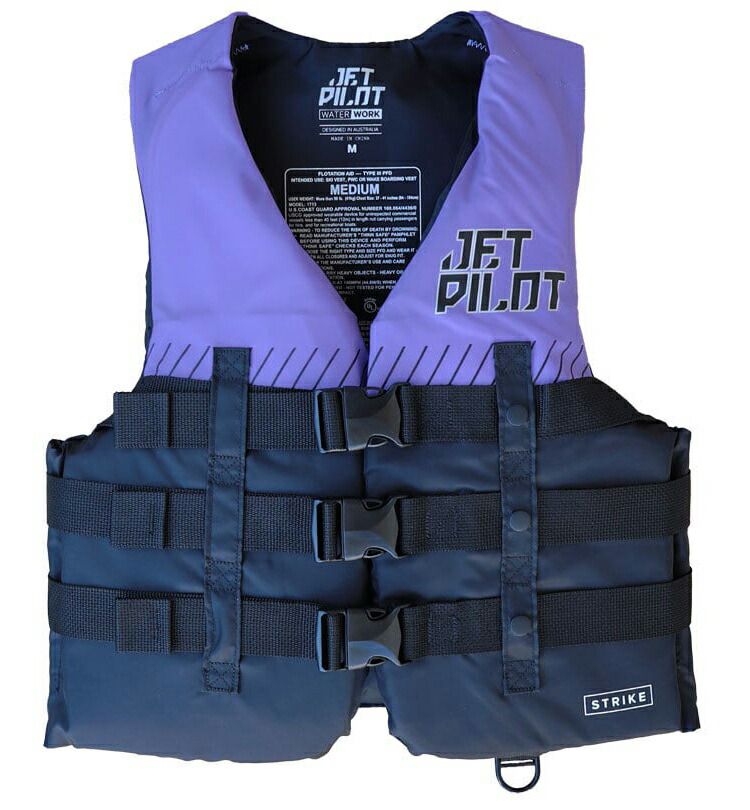 【JETPILOT/ジェットパイロット】JA22126CGA ストライク 3バックル CGA ナイロンベスト パープル フローティングベスト JCI予備検査合格実績型モデル USコーストガード アプローブド
