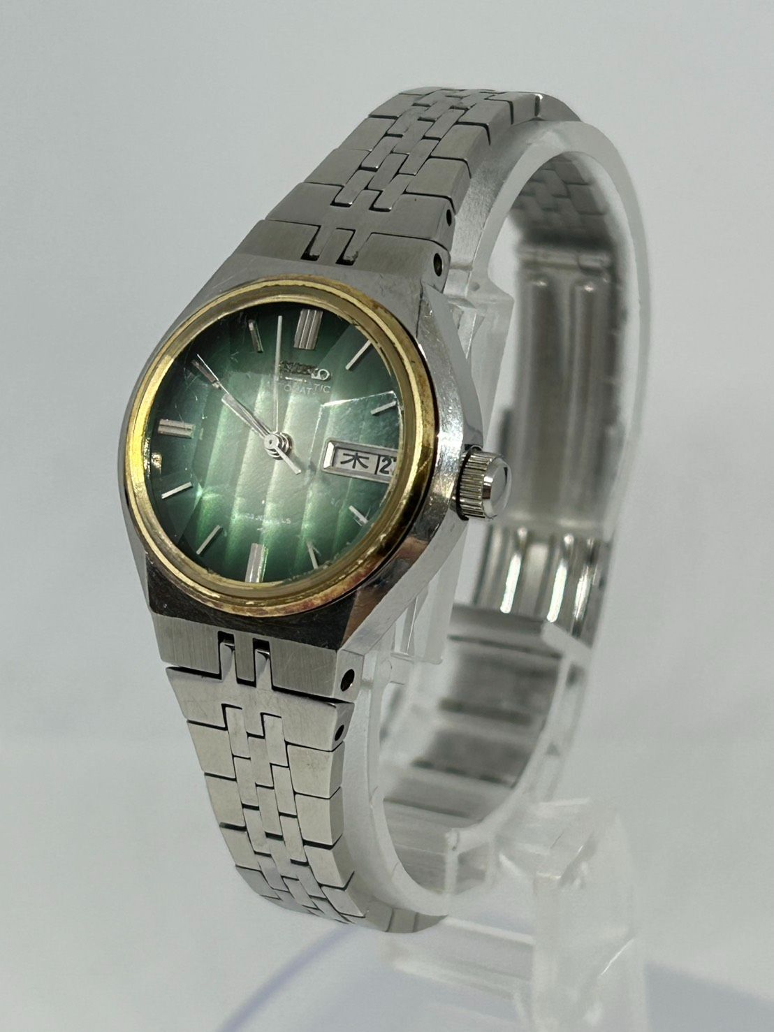 SEIKO セイコー 2706-0170 腕時計 自動巻き カットガラス 緑 