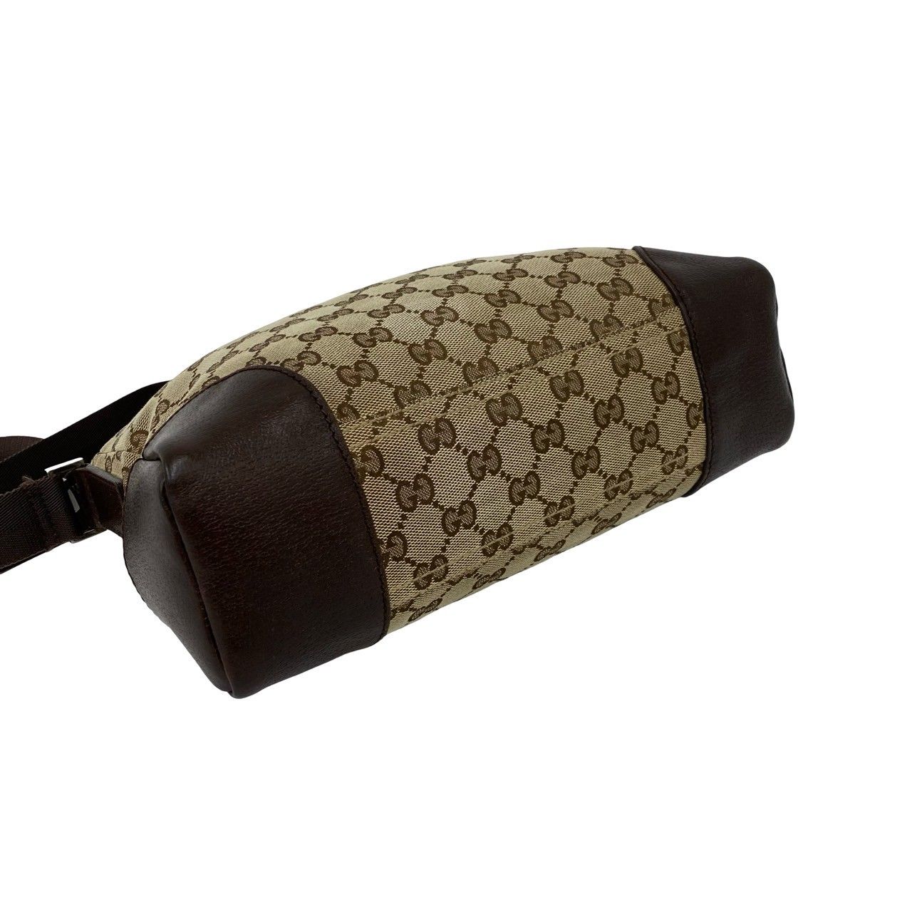 極 美品 GUCCI グッチ GG キャンバス レザー 本革 ショルダーバッグ
