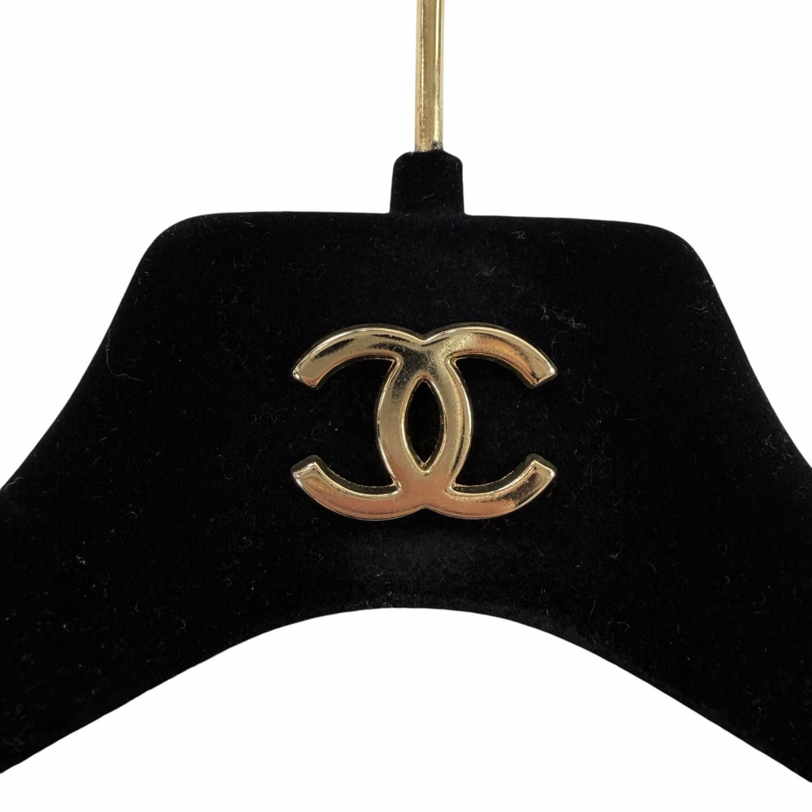 CHANEL シャネル　ベロア　ハンガー　ココマーク　ゴールド金具　9本 ドンドン見直し】美品◇CHANEL シャネル ココマークデザイン ベロア
