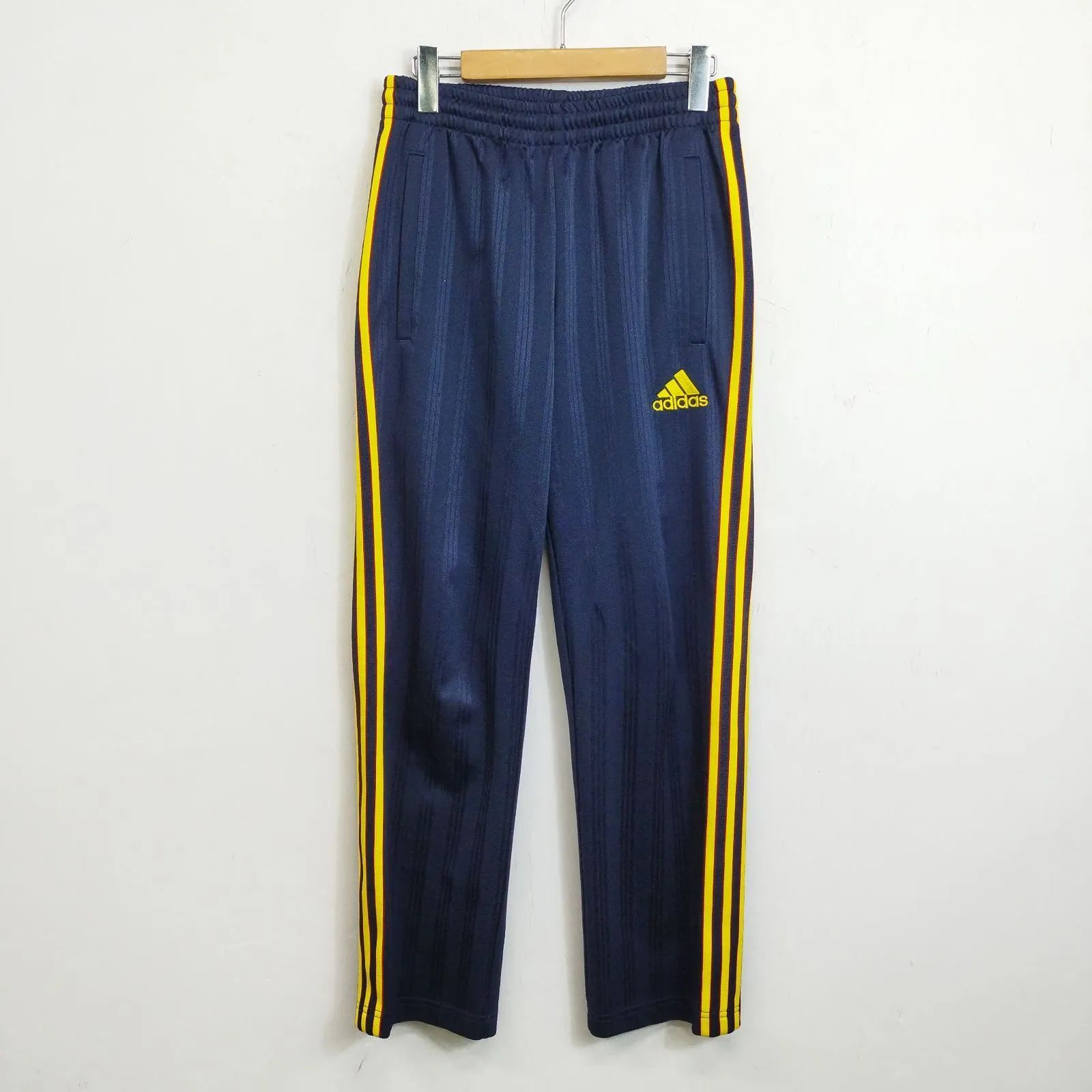 00s adidas トラック パンツ ジャージ スリーストライプス イエロー