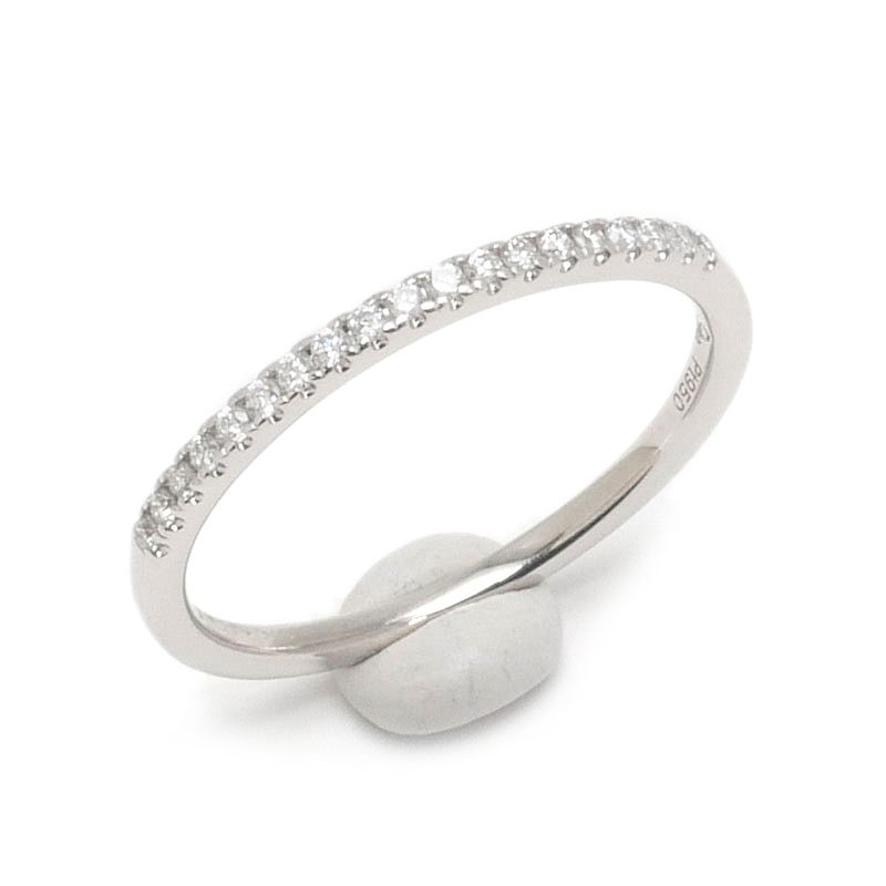 スタージュエリー ダイヤ0.07ct ハーフエタニティリング 約8.5号