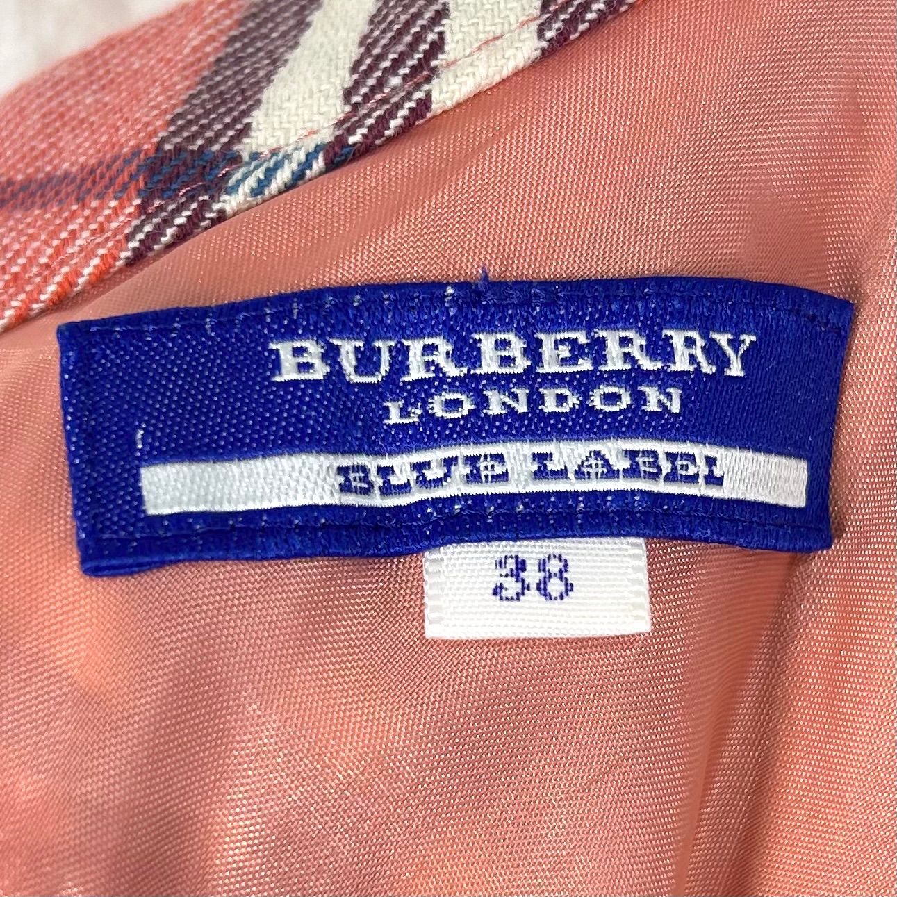 美品 BURBERRY BLUE LABEL バーバリーブルーレーベル ホースロゴ刺繡
