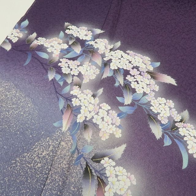 ◆一品物◆弊社工房オリジナル◆枝垂桜総柄◆お誂えお仕立て付 振袖◆ ロングタペストリー・桜月夜｜株式会社さくらほりきり