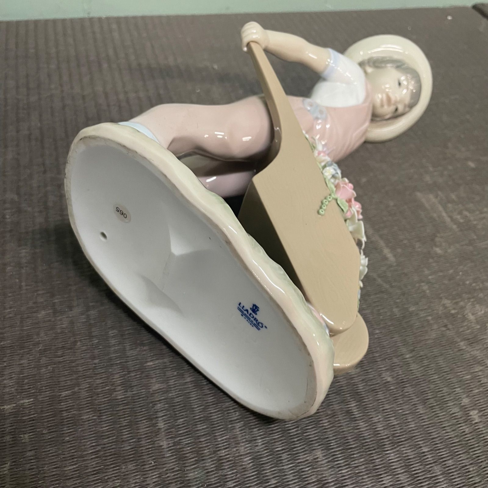 ♭ LLADRO リヤドロ 『 花車を押す少年 』 置物 陶器人形 傷あり