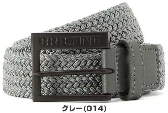 BRIEFING GOLF ◆ベルト　グレー　メンズ　サイズM ブリーフィング ゴルフ スクウェア バックル メッシュ ベルト ゴルフ
