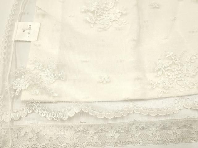 平和屋着物[]お宮参り　女の子　ベビードレス　ベビーセレモニー　洋装　レース　花　生成り色　DABC5496ma