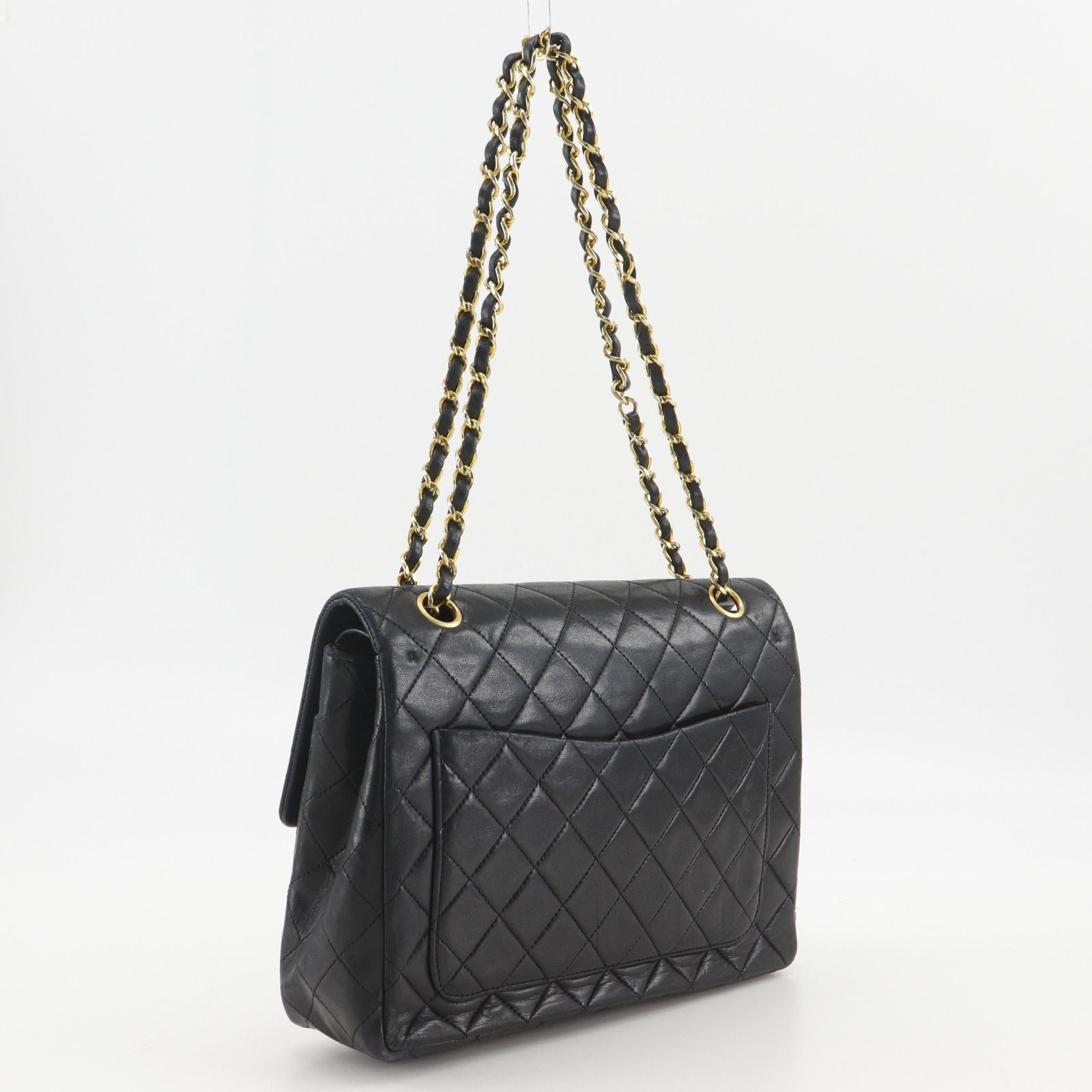 CHANEL】シャネル チェーンショルダー マトラッセ WフラップWチェーン
