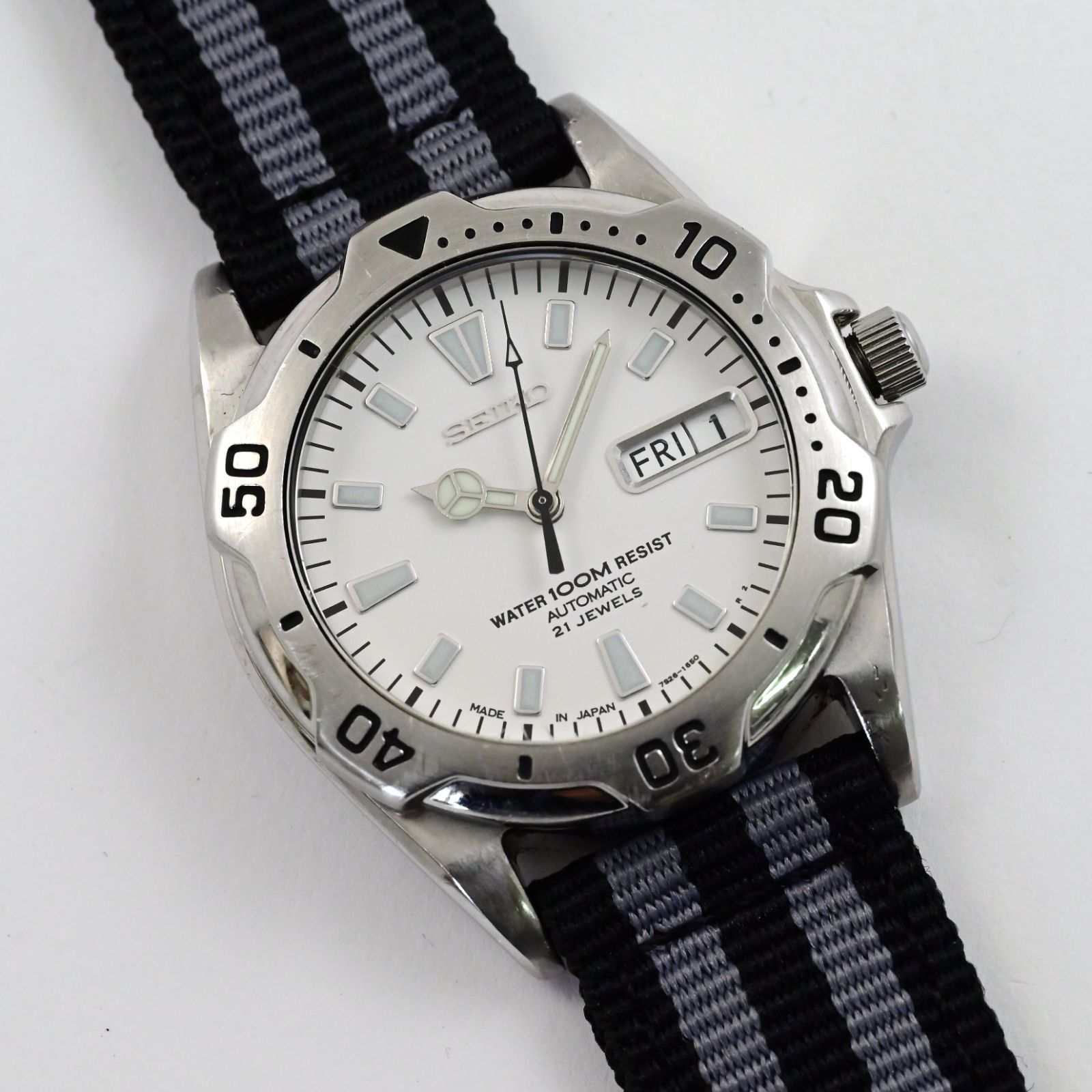 セイコー SEIKO 21 Jewels 自動巻 回転ベゼル Automatic Day/Date Ref 