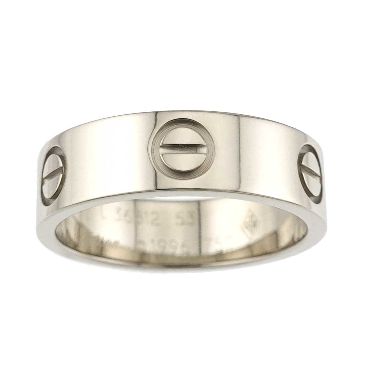 カルティエ Cartier ラブ クラシック #53 リング K18 WG ホワイト