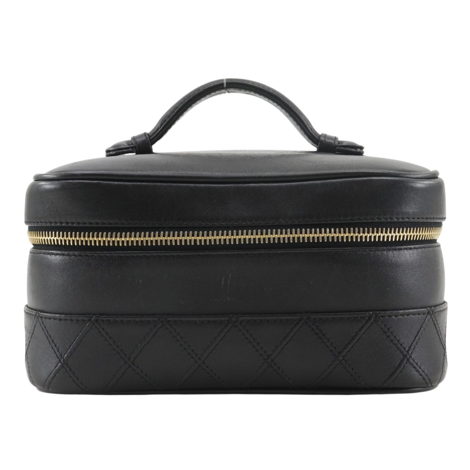 CHANEL】シャネル ビコローレ ポーチ カーフ 黒 レディース バニティ