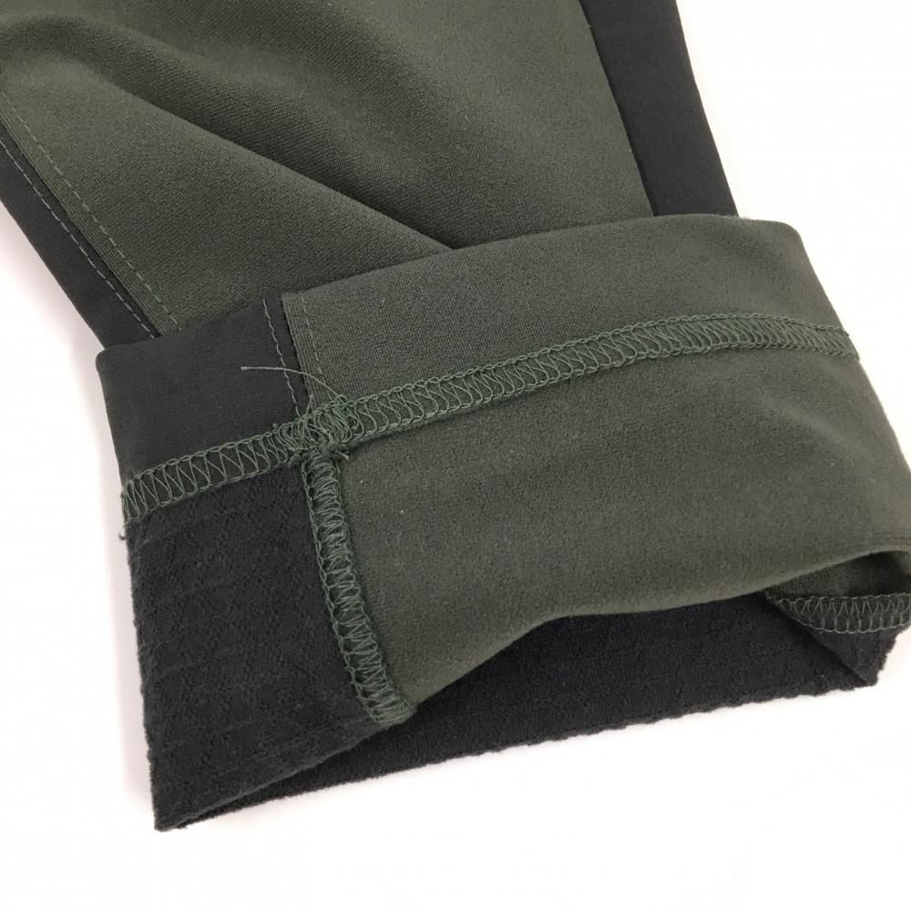 超美品】TFW49 ストレッチパンツ カーキ系×ダークグレー 裏微起毛 無地