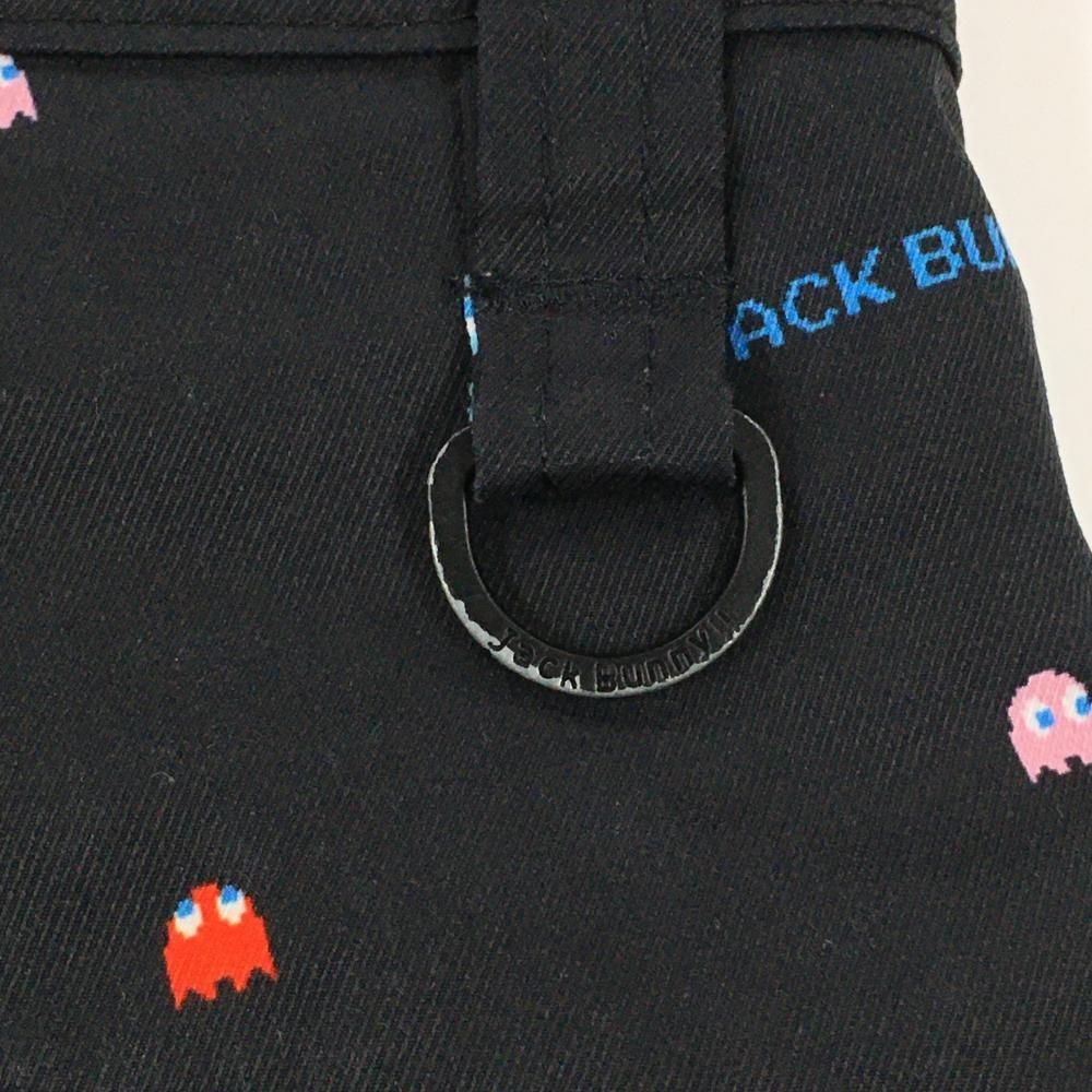 ジャックバニー×パックマン ハーフパンツ 黒×マルチカラー 総柄 PAC