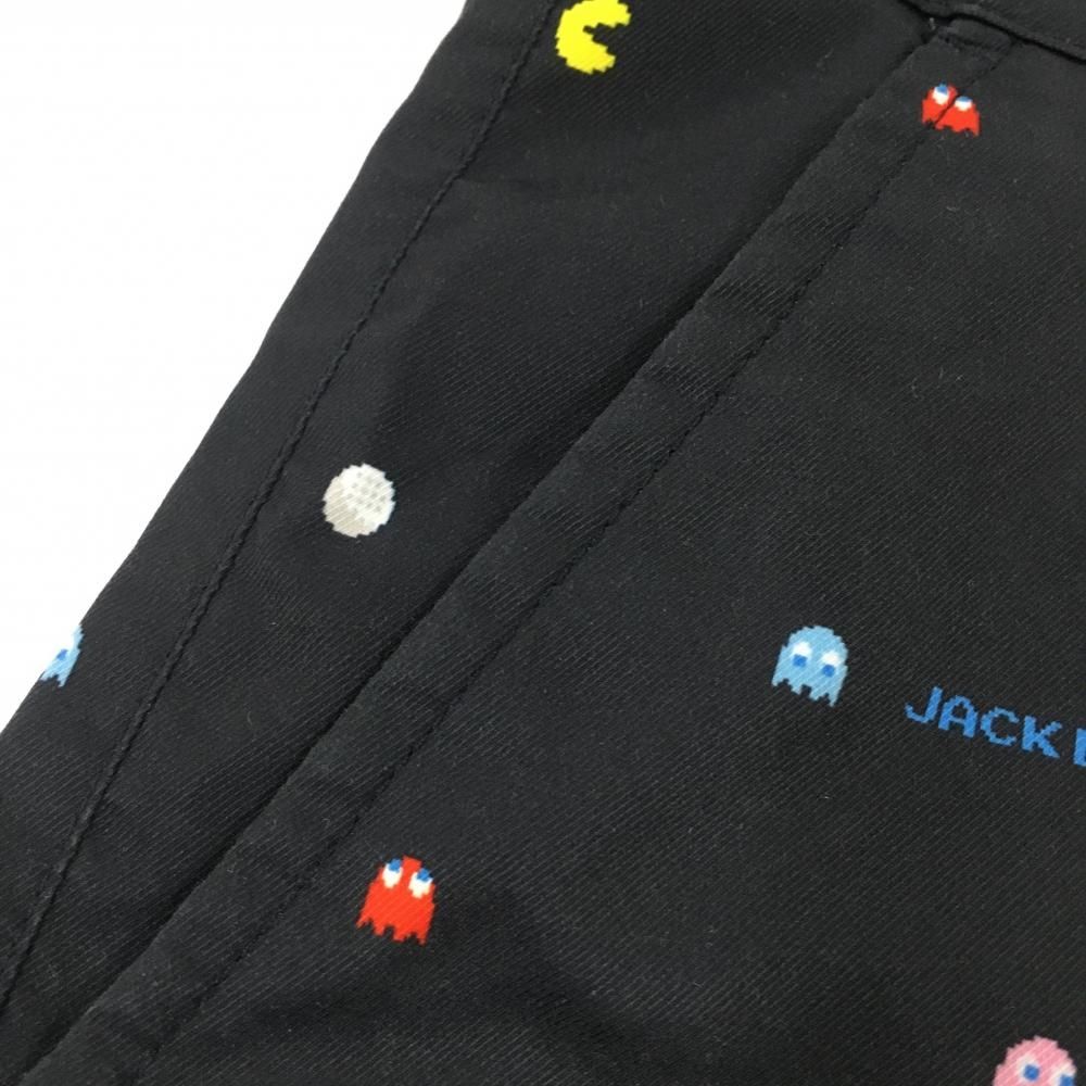 新品未使用 ジャックバニー パックマン コラボ メンズ ゴルフ ハーフパンツ 4 ジャックバニー×パックマン ハーフパンツ 黒×マルチカラー 総柄 PAC