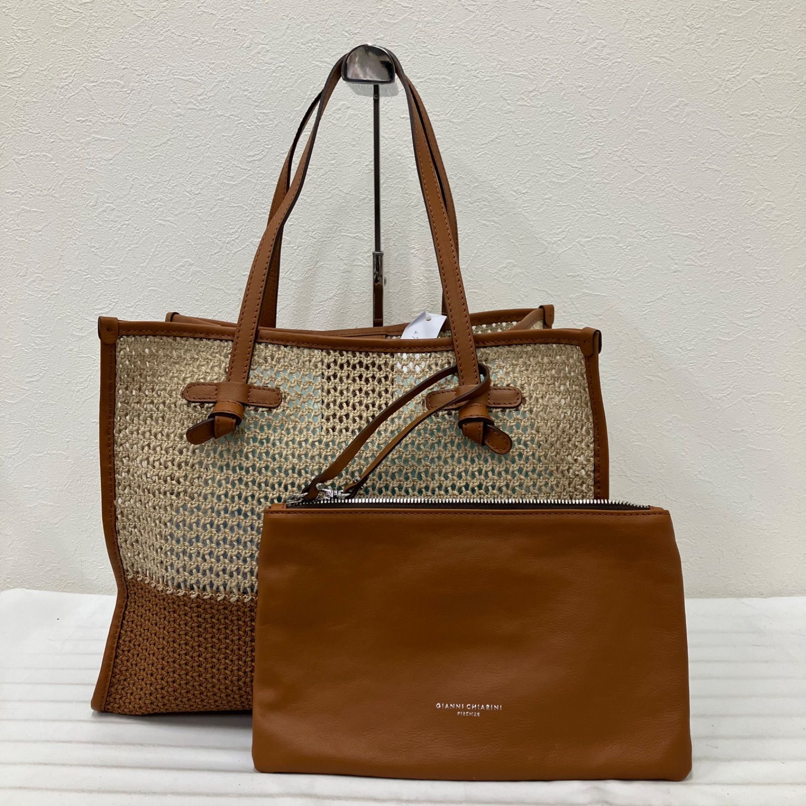 Y2743 GIANNI CHIARINI ジャンニキアリーニ ジャンニキャリーニ トート 