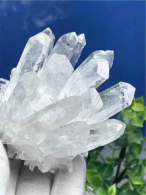 AAA水晶クラスター　中サイズ　 ブラジル産 水晶AAAクラスター512g/H150mm×100mm《タントリックツイン