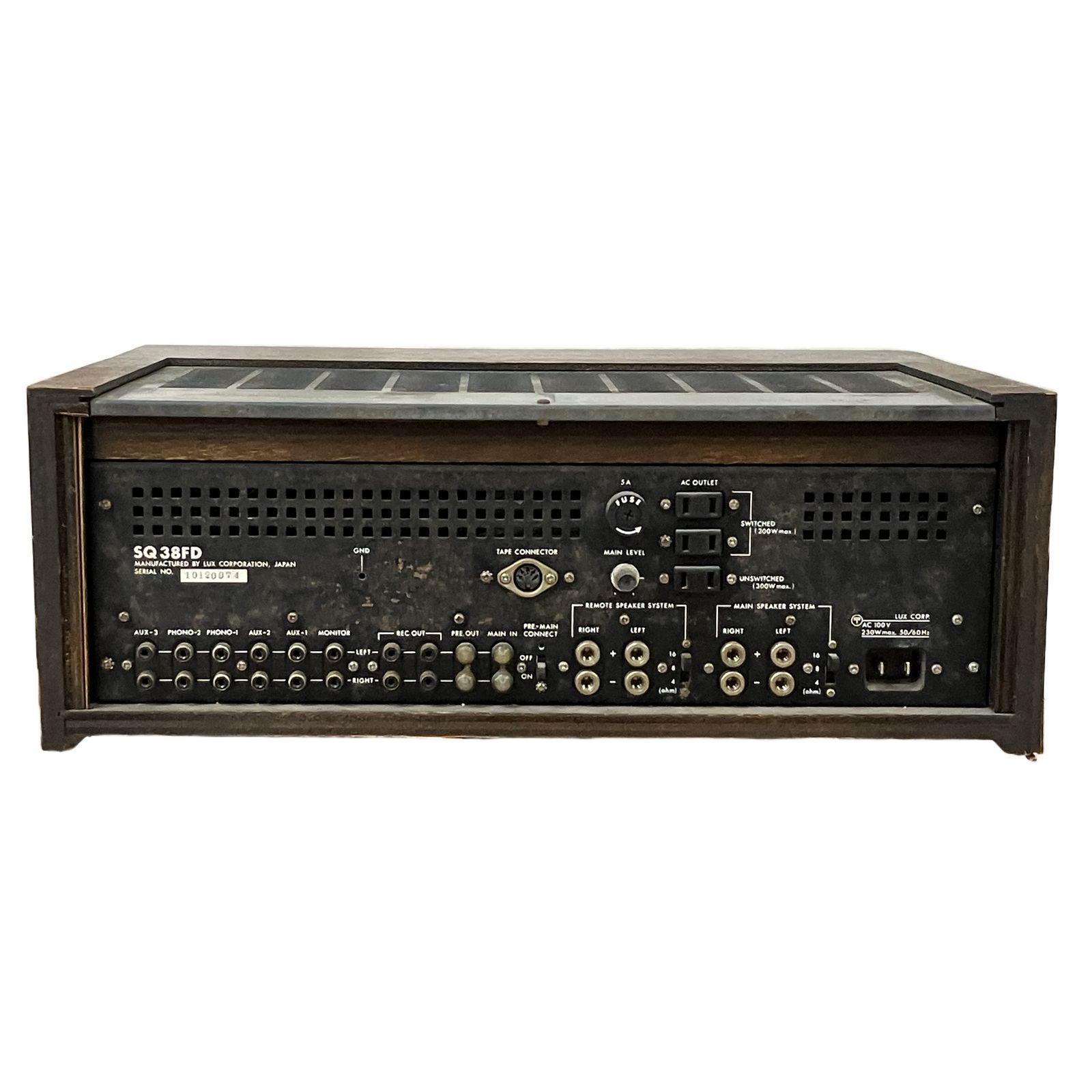 LUXMAN SQ38FD プリメインアンプ 初期製造 1970年-1971年頃