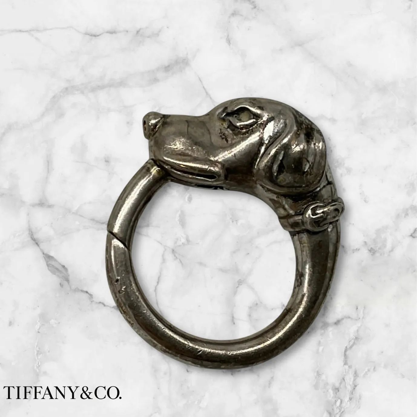 Tiffany&Co. ティファニー 犬 モチーフ キーリング 希少 925