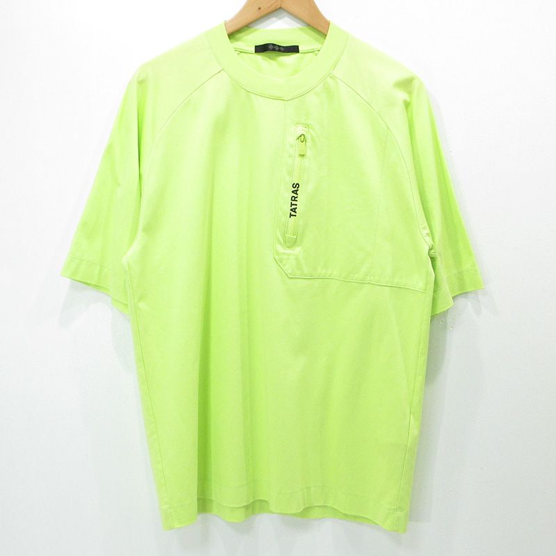 三重本店】 中古 TATRAS | タトラス ロゴプリント半袖Tシャツ ジップ胸 