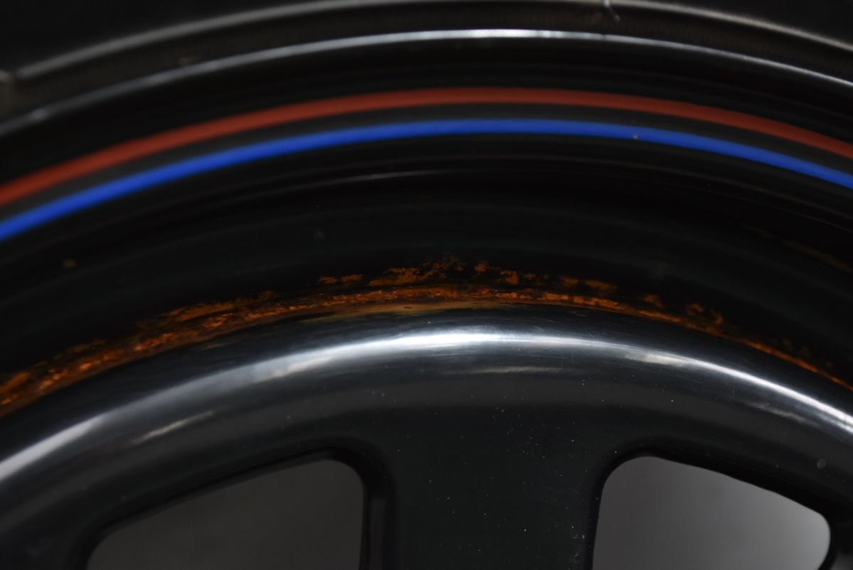 ☆9部山☆　デイトナ　スチールホイール　15インチ　PCD139.7 J数不明　6穴　ET約42　ハブ径約107　Hankook WINTER RW06　195/80R15 2015年 整理番号：NG2024/07/09②　タイヤ・ホイール DAYTONA'S 15インチ用 JB74ジムニーシエラ用 デイトナズ スチール