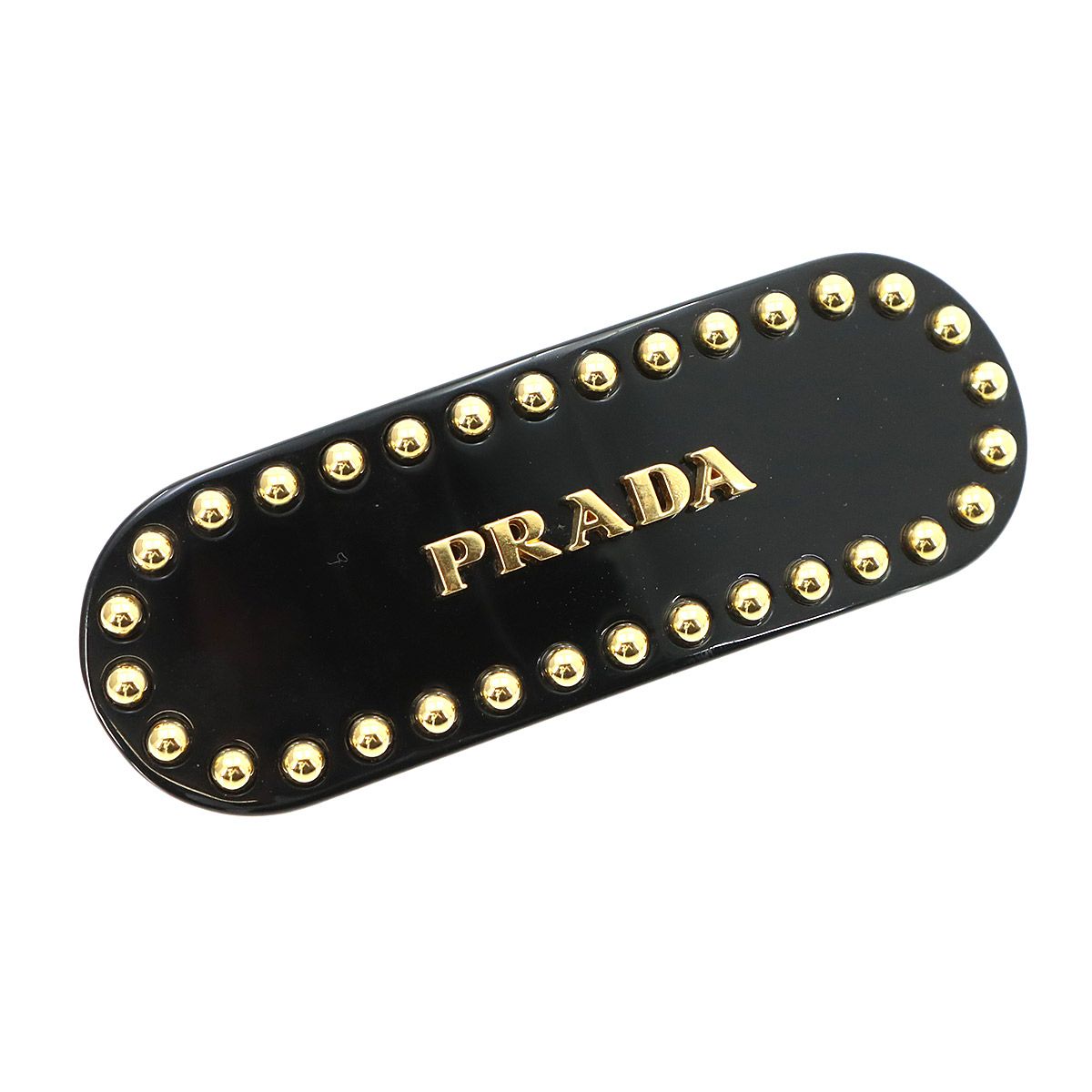 新品同様 プラダ PRADA プレックス バレッタ ヘアクリップ ブラック