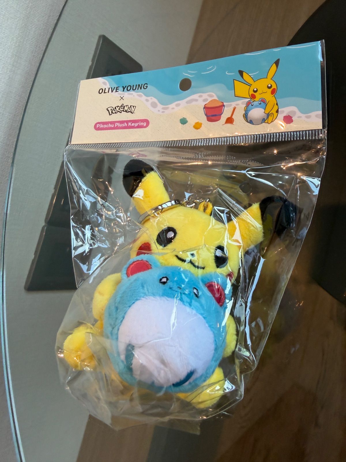 韓国限定 ポケモン ピカチュウ ぬいぐるみキーホルダー マリル - メルカリ