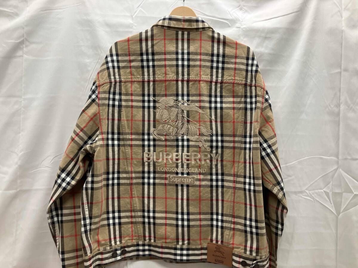 Supreme ×Burberry Denim Trucker Jacket 22SS Gジャン(デニム