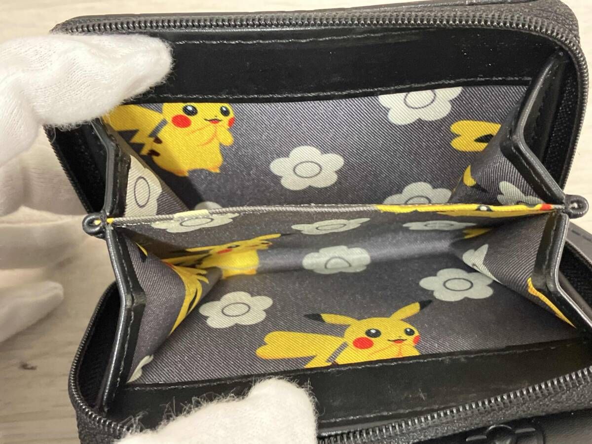 未使用　マリークワント×ポケモン コラボ ミニウォレット　ピカチュウ　マリクワ マリークワント限定 ポケモンコラボ ピカチュウメタルエンボス ミニ