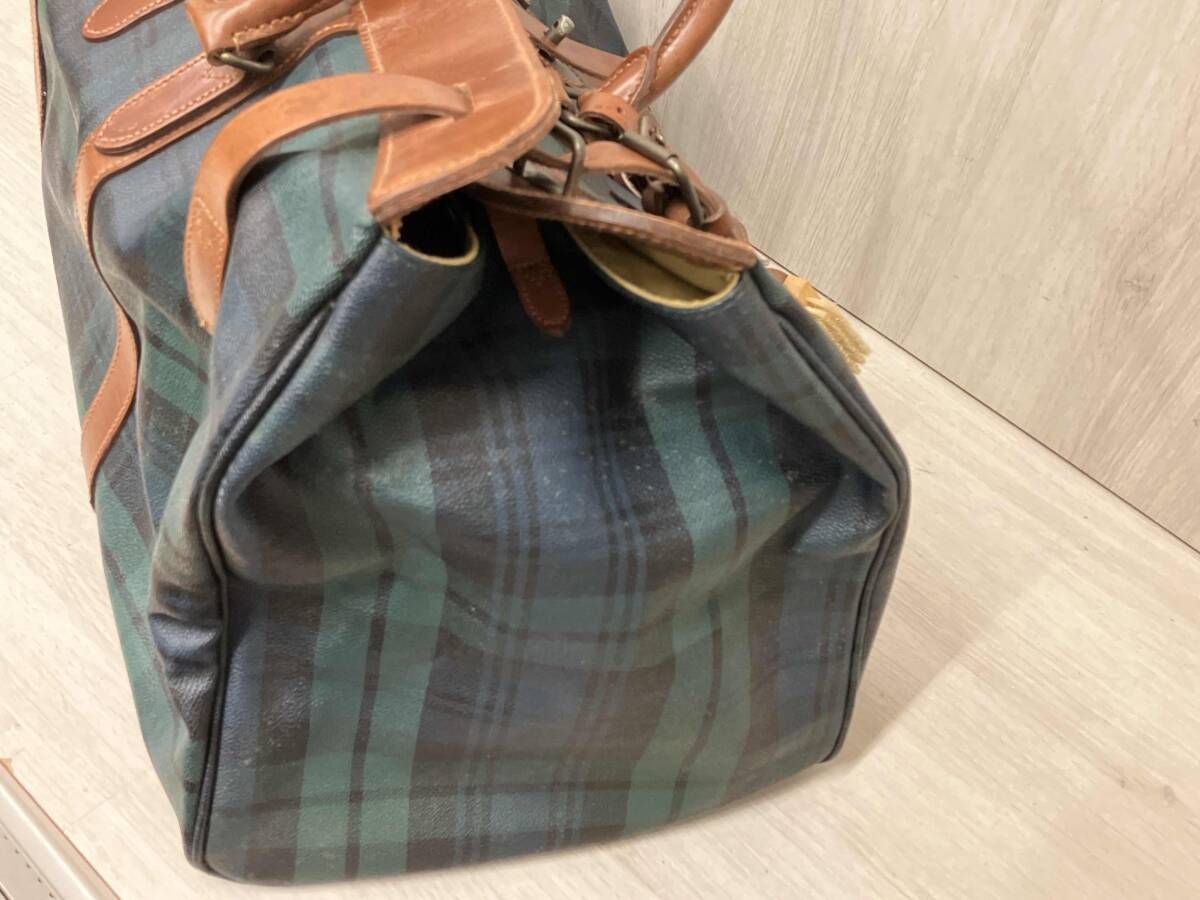 ラルフローレン ボストンバッグ 旅行用 南京錠 ブラシ ネームタグ付 POLO RALPH LAUREN ポロ ラルフローレン ボストンバッグ チェック柄