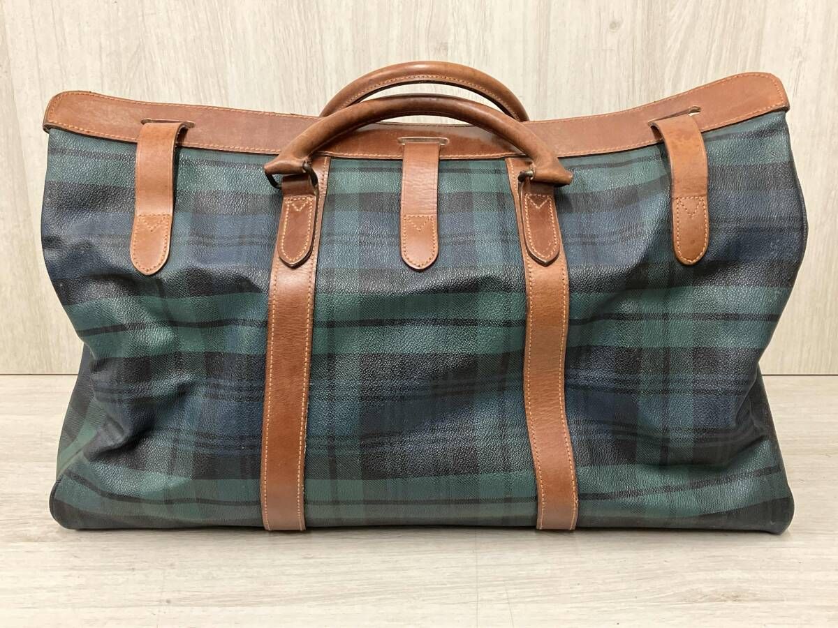 ラルフローレン ボストンバッグ 旅行用 南京錠 ブラシ ネームタグ付 POLO RALPH LAUREN ポロ ラルフローレン ボストンバッグ チェック柄