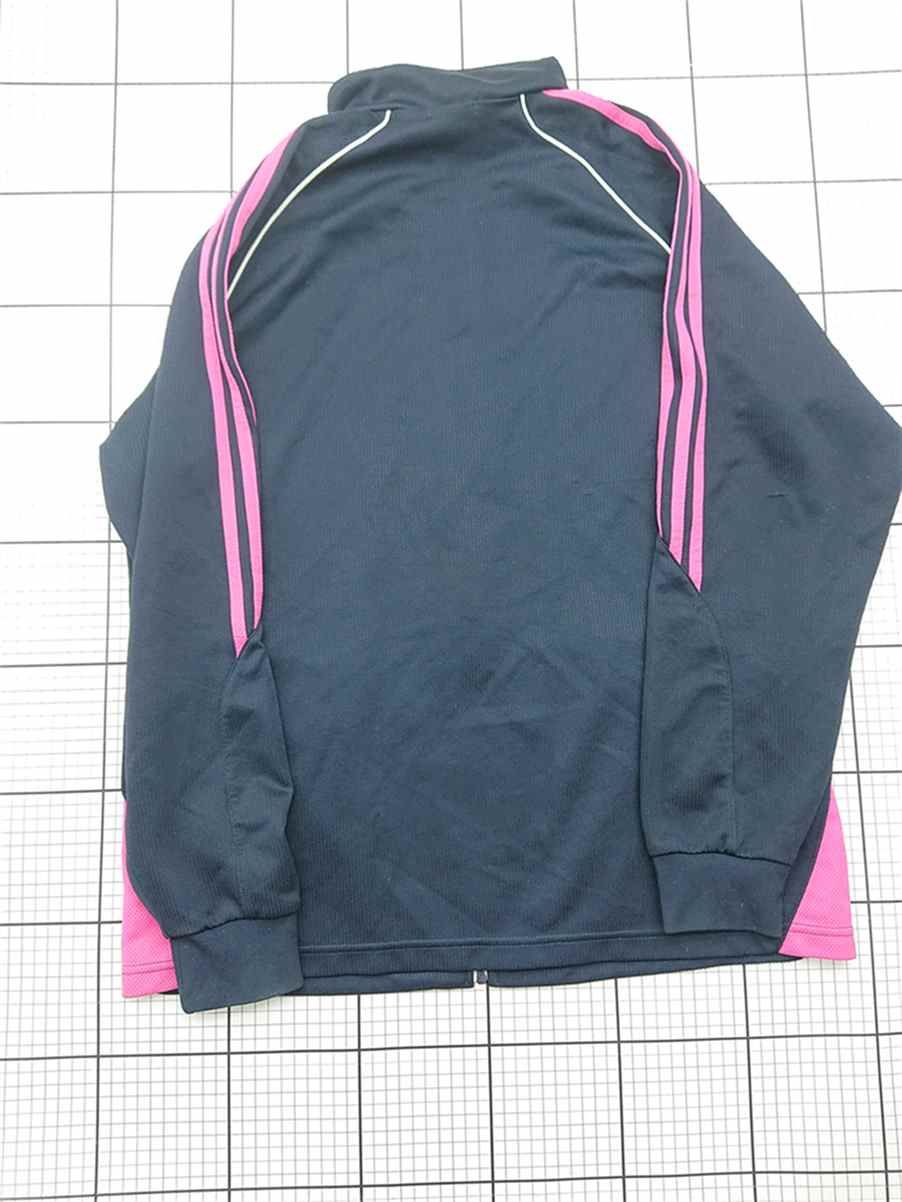​美品 アディダス CLIMALITE トラックジャケット ピンク 紺 M adidas アディダス ジャージ トラックジャケット ネイビー ピンク