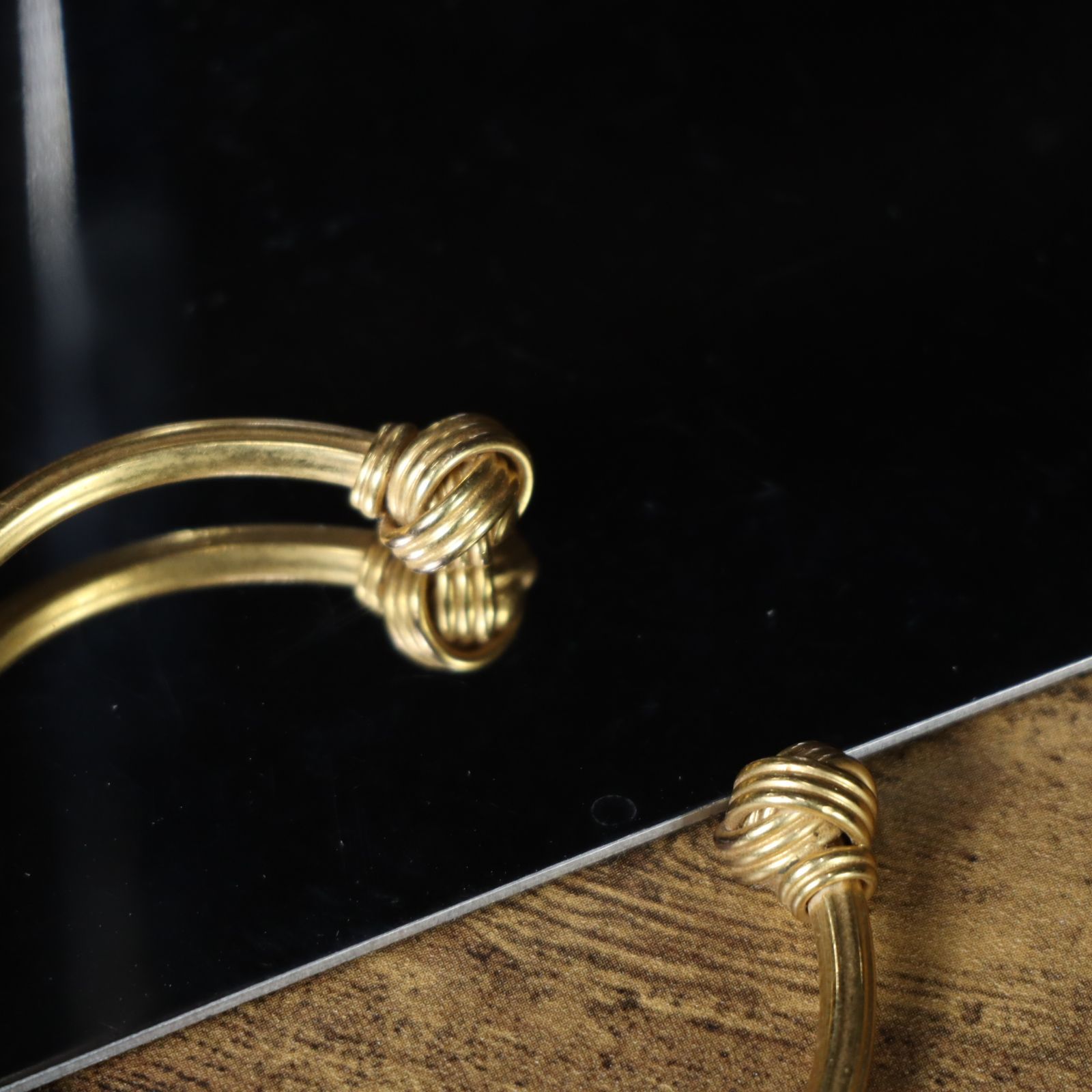 knot design double end ball vintage bangle 結び目 デザイン ダブル 
