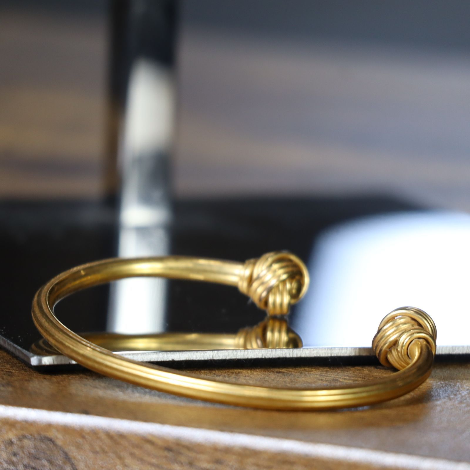 knot design double end ball vintage bangle 結び目 デザイン ダブル 