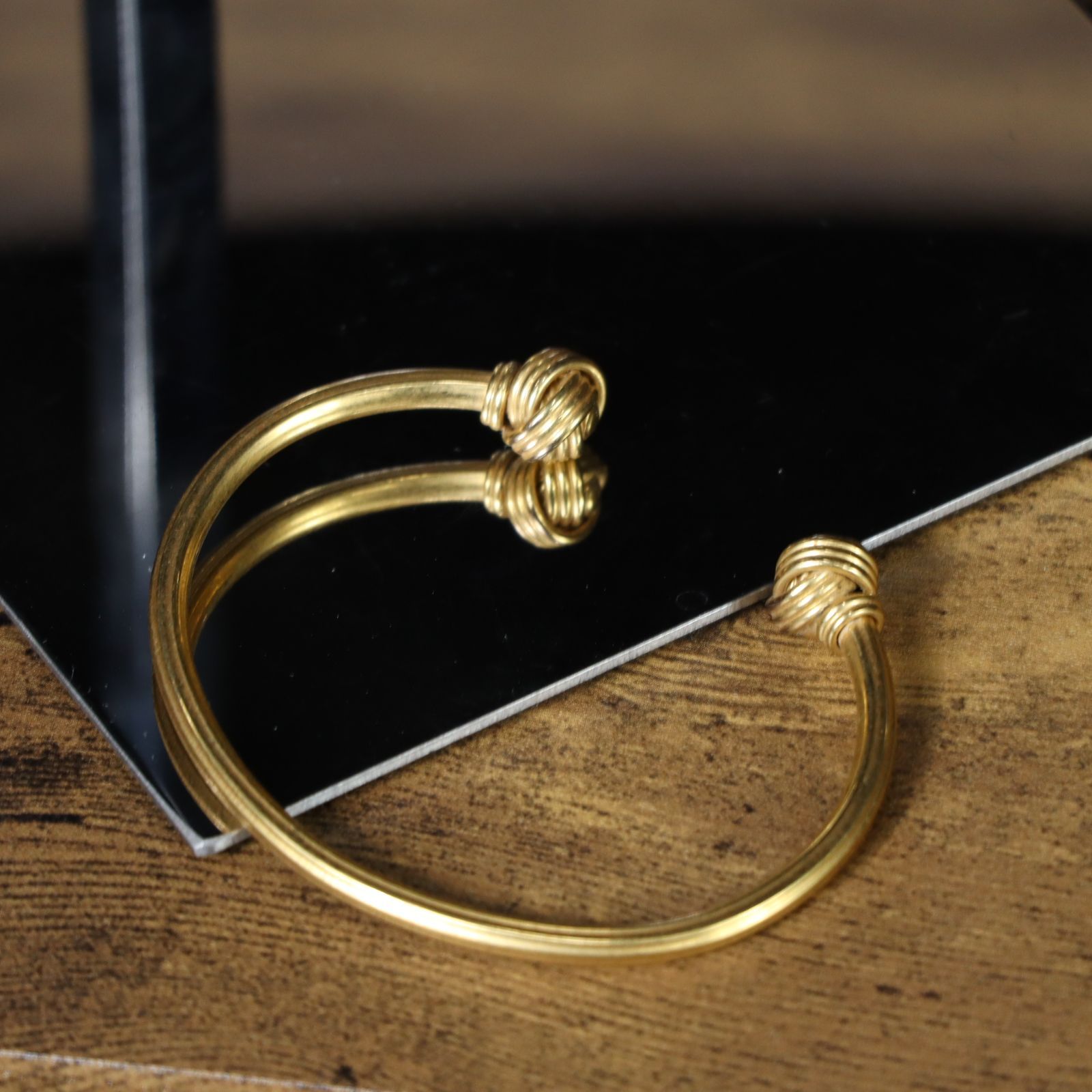 knot design double end ball vintage bangle 結び目 デザイン ダブル 