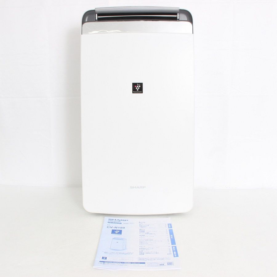美品】シャープ CV-N180-W ホワイト系 衣類乾燥除湿機 SHARP 本体 